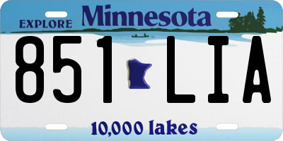 MN license plate 851LIA