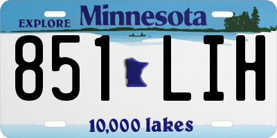 MN license plate 851LIH