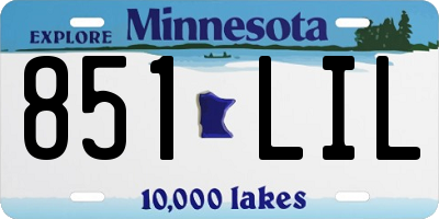 MN license plate 851LIL