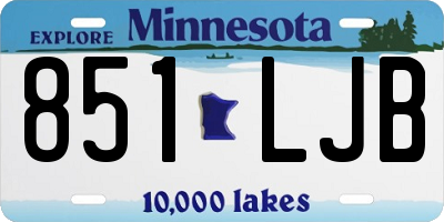 MN license plate 851LJB