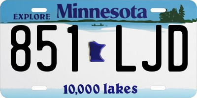 MN license plate 851LJD