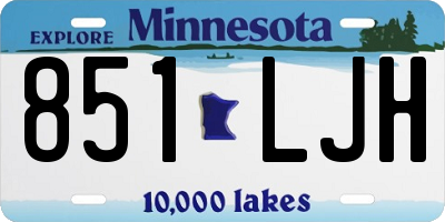 MN license plate 851LJH