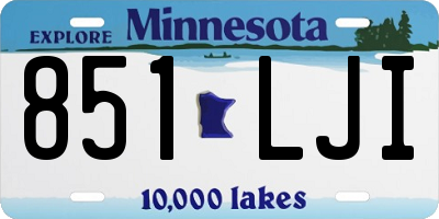 MN license plate 851LJI