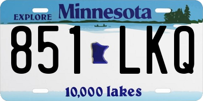 MN license plate 851LKQ