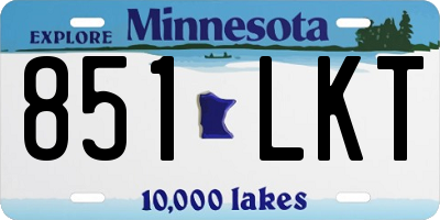 MN license plate 851LKT