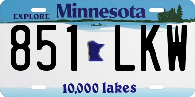 MN license plate 851LKW