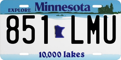 MN license plate 851LMU