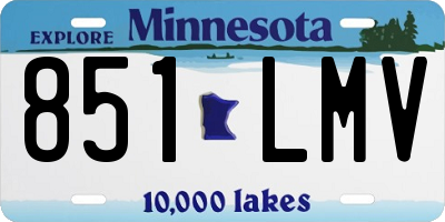 MN license plate 851LMV