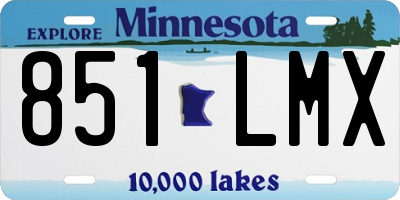 MN license plate 851LMX