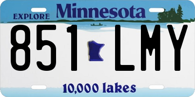 MN license plate 851LMY