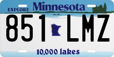 MN license plate 851LMZ