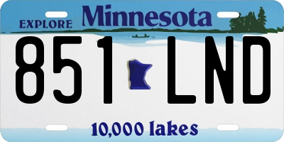 MN license plate 851LND