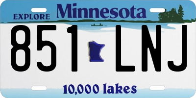 MN license plate 851LNJ