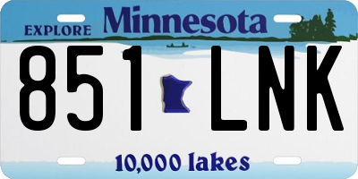 MN license plate 851LNK