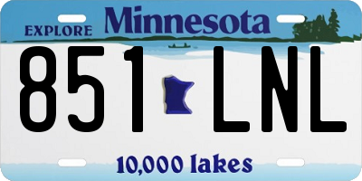 MN license plate 851LNL