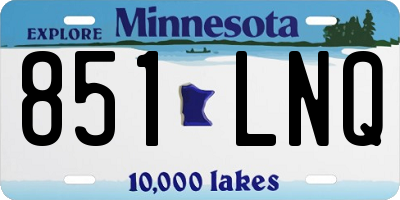 MN license plate 851LNQ