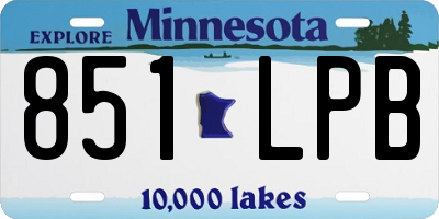 MN license plate 851LPB