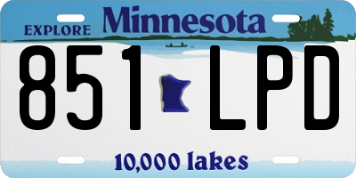 MN license plate 851LPD