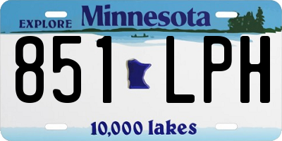 MN license plate 851LPH