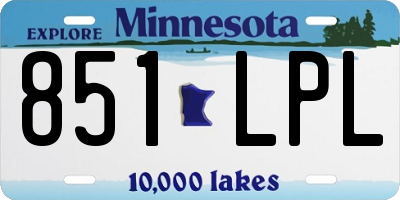 MN license plate 851LPL