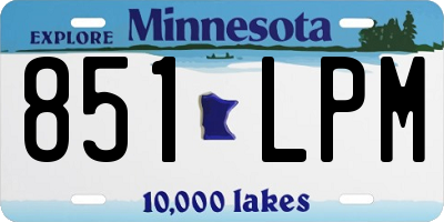 MN license plate 851LPM