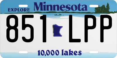 MN license plate 851LPP