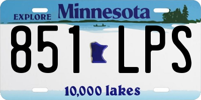 MN license plate 851LPS