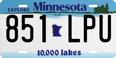 MN license plate 851LPU