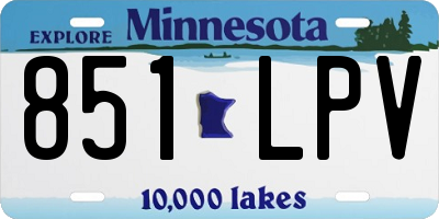 MN license plate 851LPV