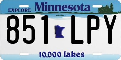 MN license plate 851LPY
