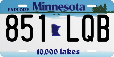 MN license plate 851LQB