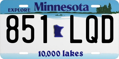 MN license plate 851LQD
