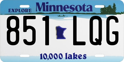 MN license plate 851LQG