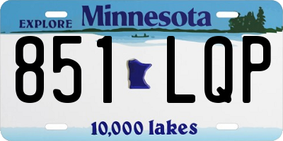 MN license plate 851LQP