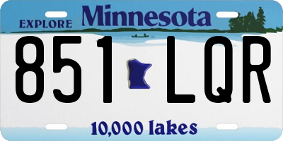 MN license plate 851LQR