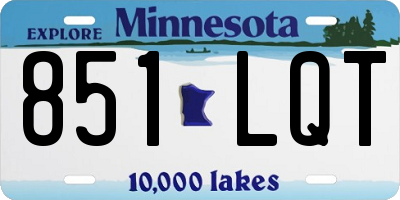 MN license plate 851LQT