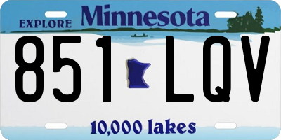 MN license plate 851LQV