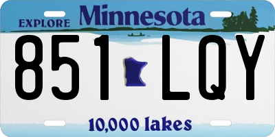 MN license plate 851LQY