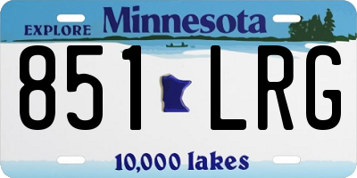 MN license plate 851LRG