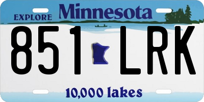 MN license plate 851LRK