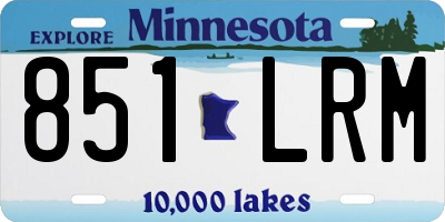MN license plate 851LRM