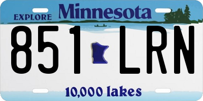 MN license plate 851LRN