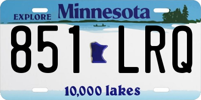 MN license plate 851LRQ