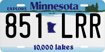 MN license plate 851LRR