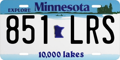 MN license plate 851LRS