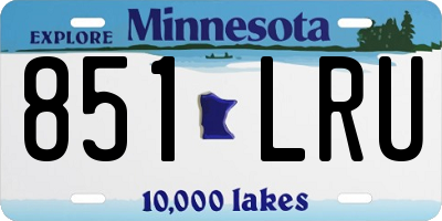 MN license plate 851LRU