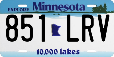MN license plate 851LRV