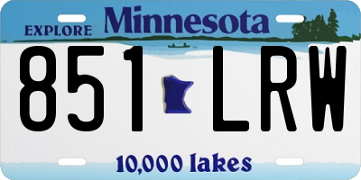 MN license plate 851LRW