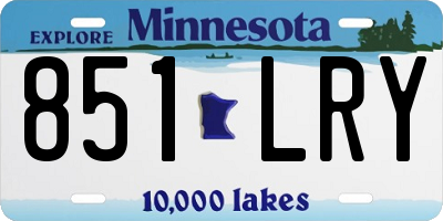 MN license plate 851LRY