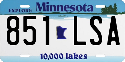 MN license plate 851LSA